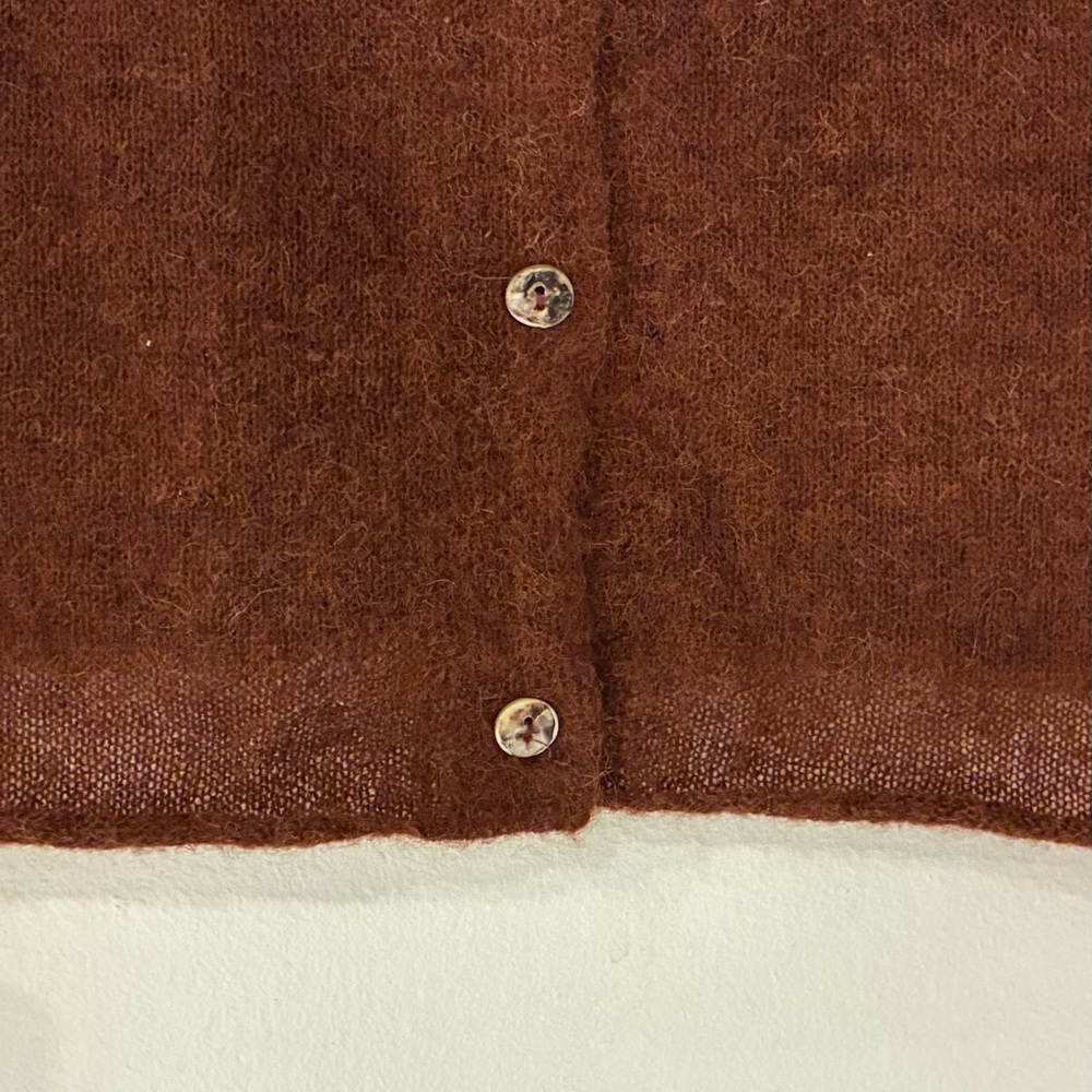 Peruvian Connection Burgundy Alpaca Button-Up Cardigan - Picture 5 of 10